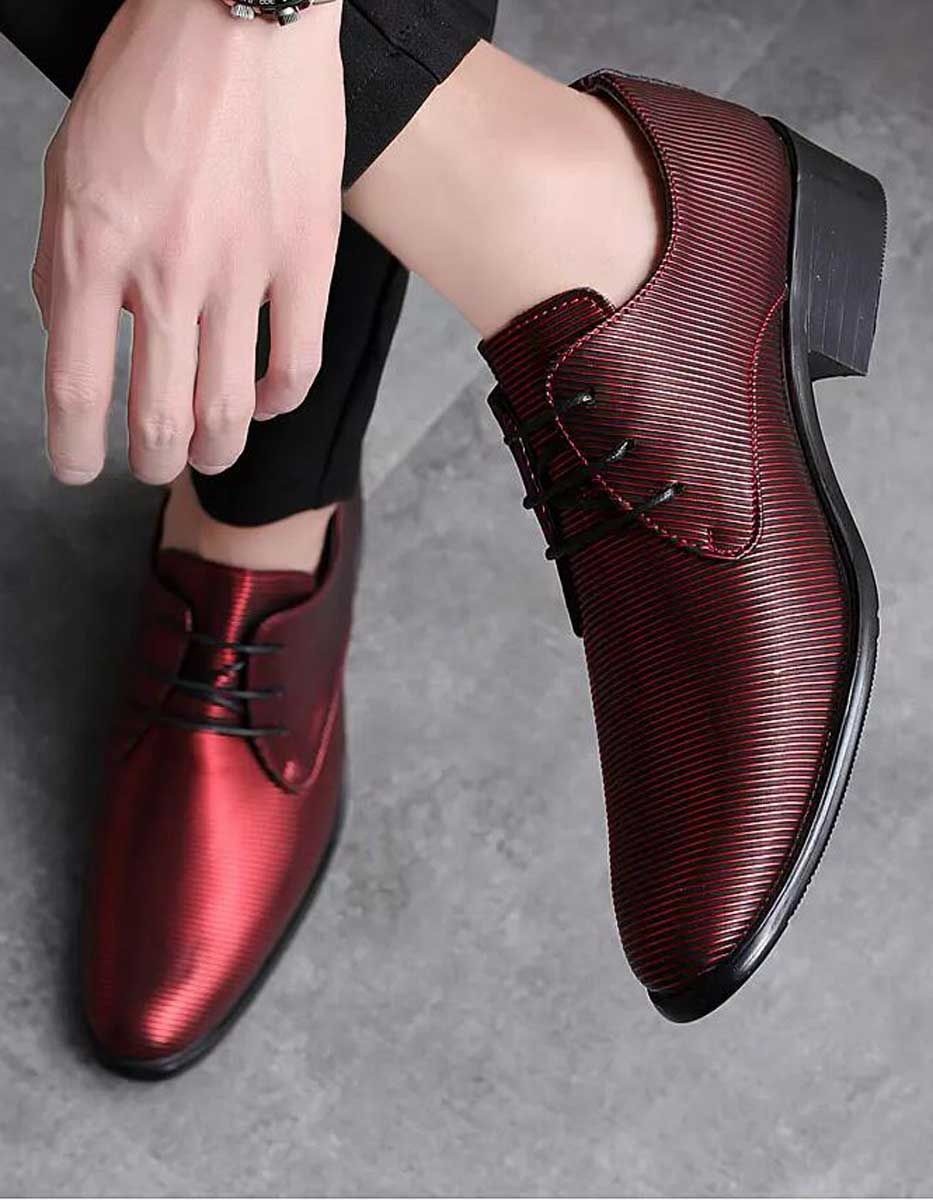 کفش رسمی مردانه قرمز رنگ